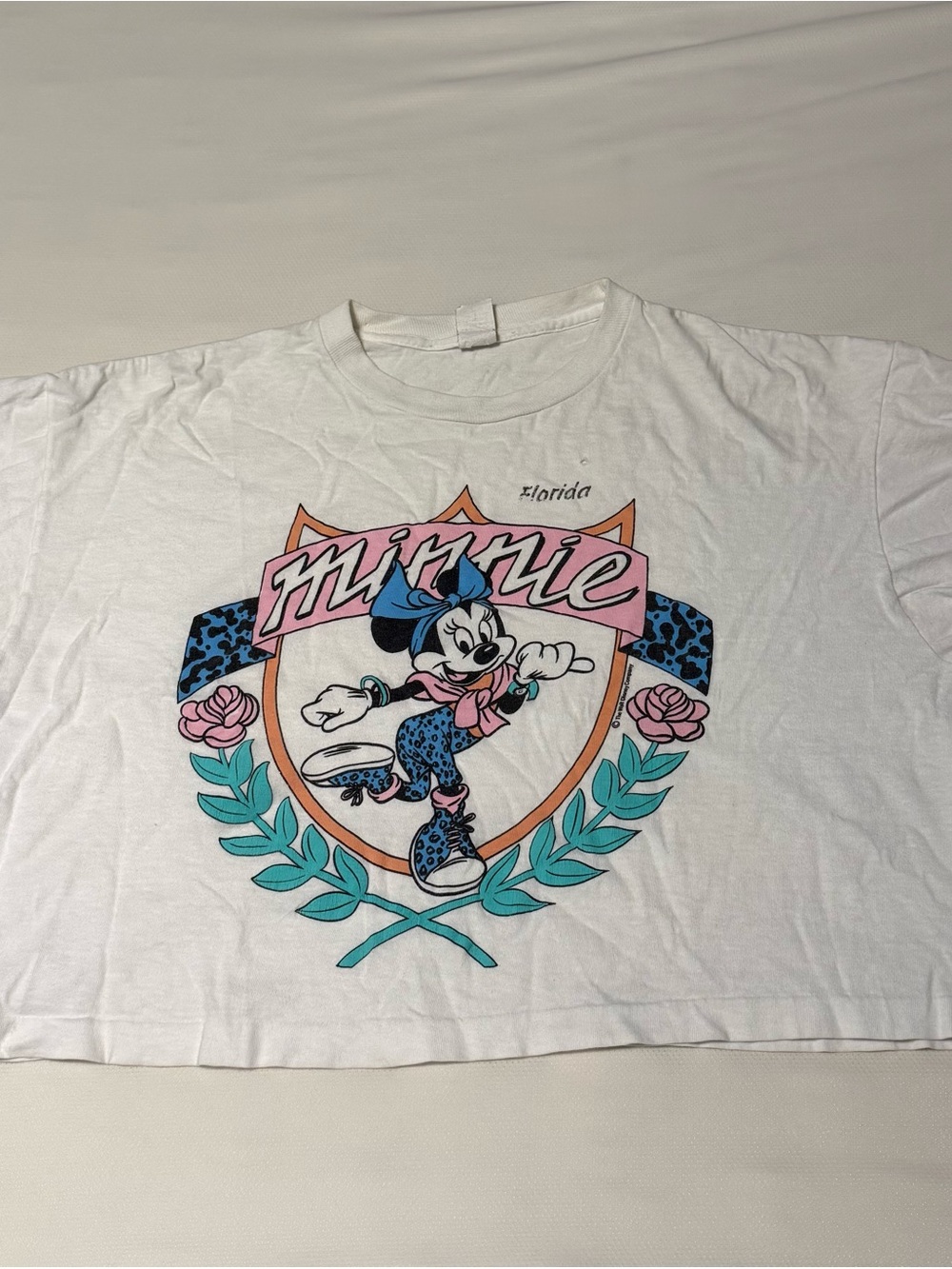 VINTAGE - 80s/90s Minnie Mouse cropped tee